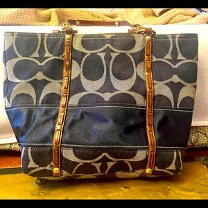 COACH denim tote…LIKE NEW…used only a handful of times